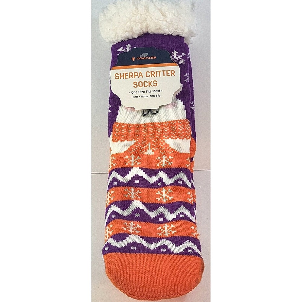 Compass Socks One Size Fits Most Bear Soft Warm No Slip Comfortable Christmas